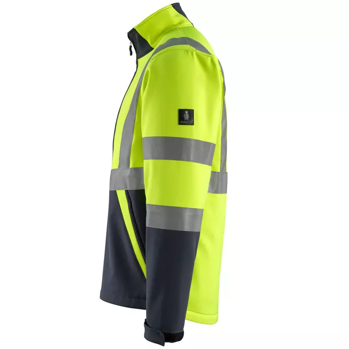 Mascot Safe Light Kiama softshell jacket, Hi-Vis Yellow/Dark Marine, large image number 1