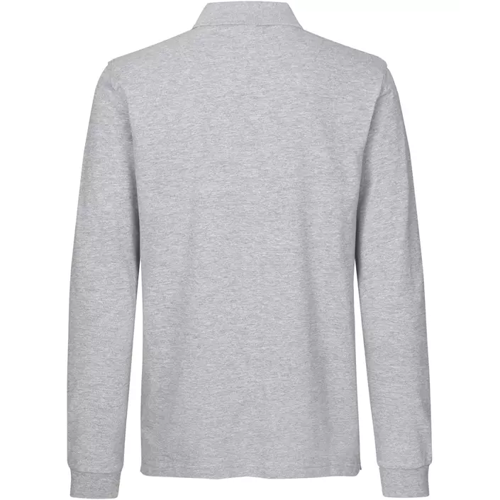 ID long-sleeved polo shirt with stretch, Grey melange, large image number 1