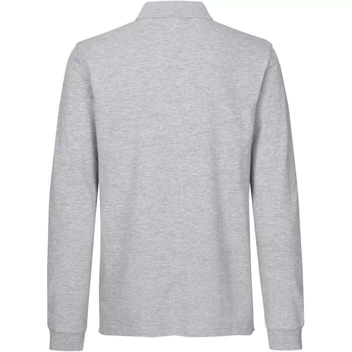 ID langærmet Polo T-shirt med stretch, Grå melange, large image number 1