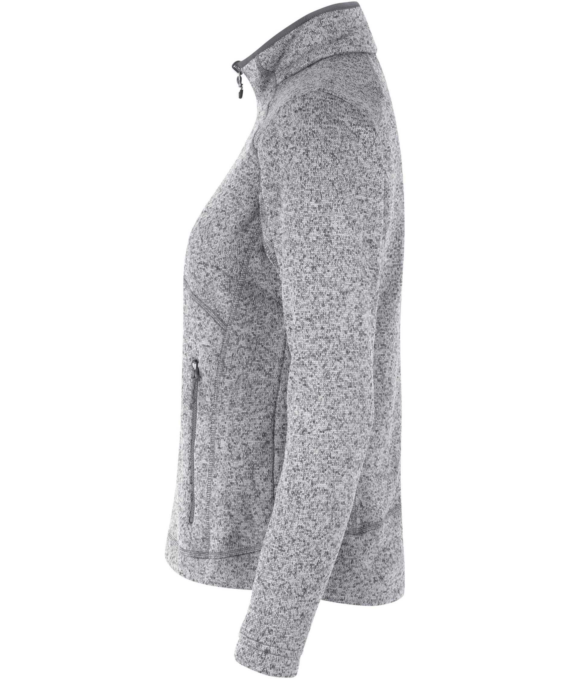 ID Zip'n'mix Melange women's knitted fleece cadigan, Graphite Melange, large image number 2