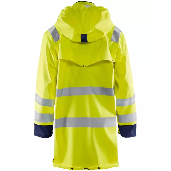 Blåkläder long raincoat, Hi-vis Yellow/Marine, large image number 1