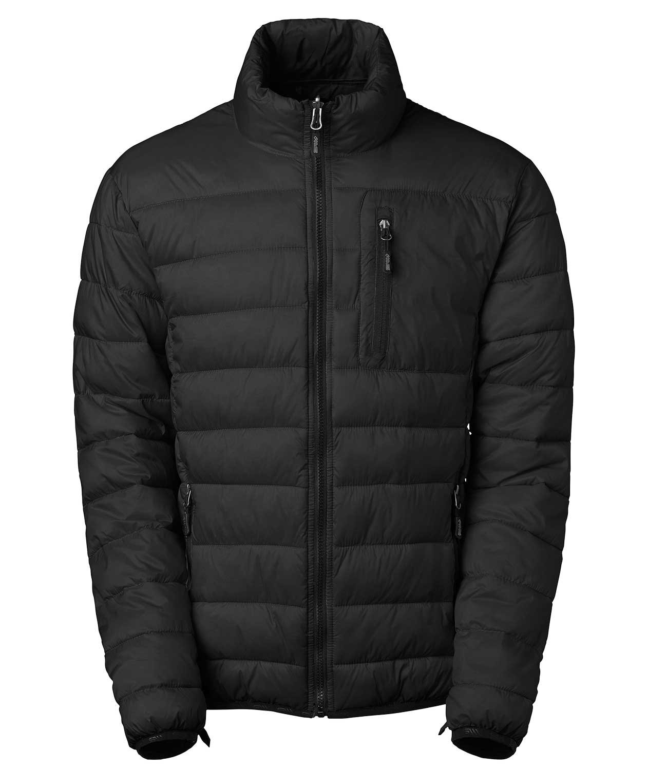 South West Ames quilted jacket, Black, Black, swatch