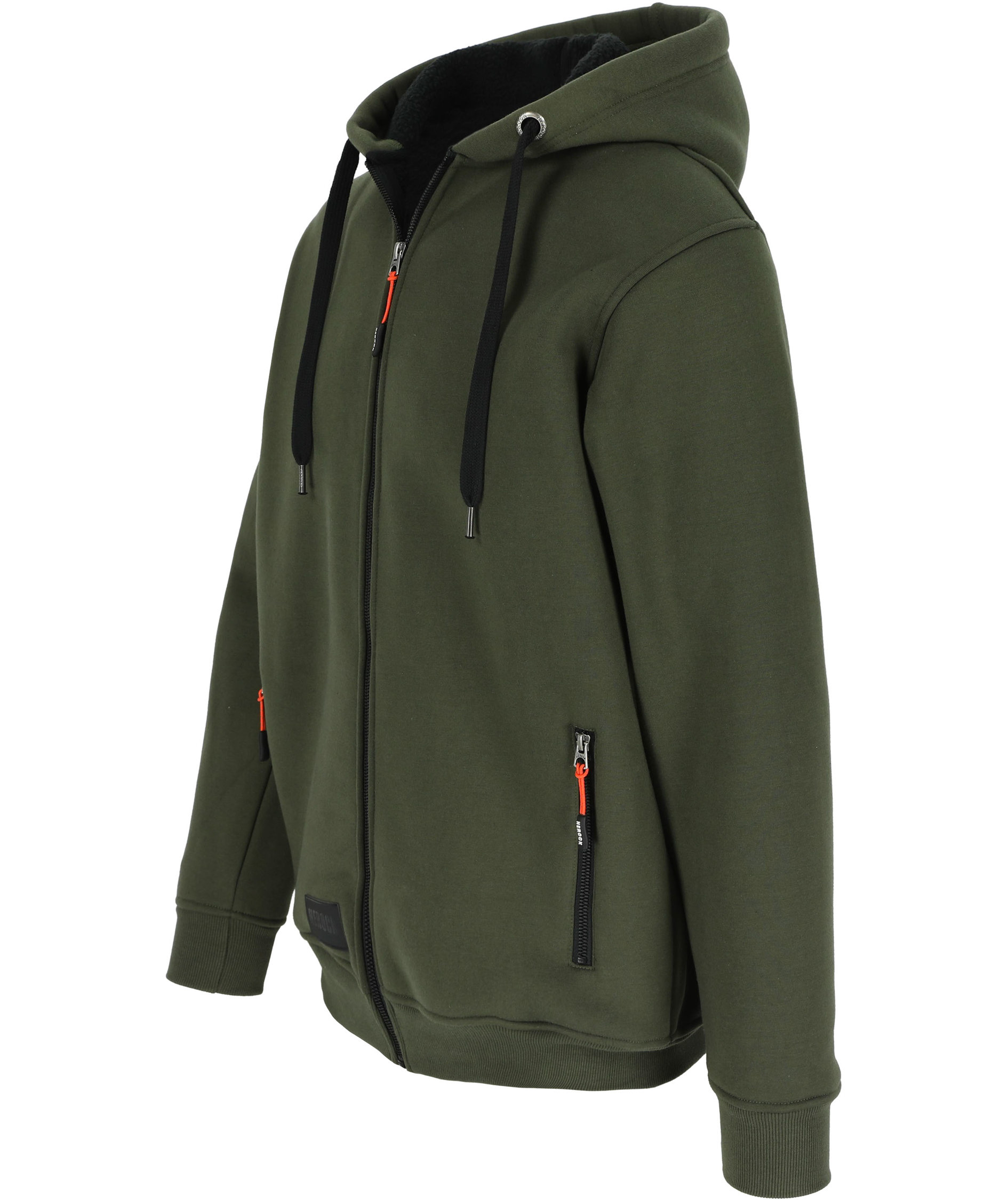 HEROCK Otis hoodie with zipper, Dark khaki, large image number 3