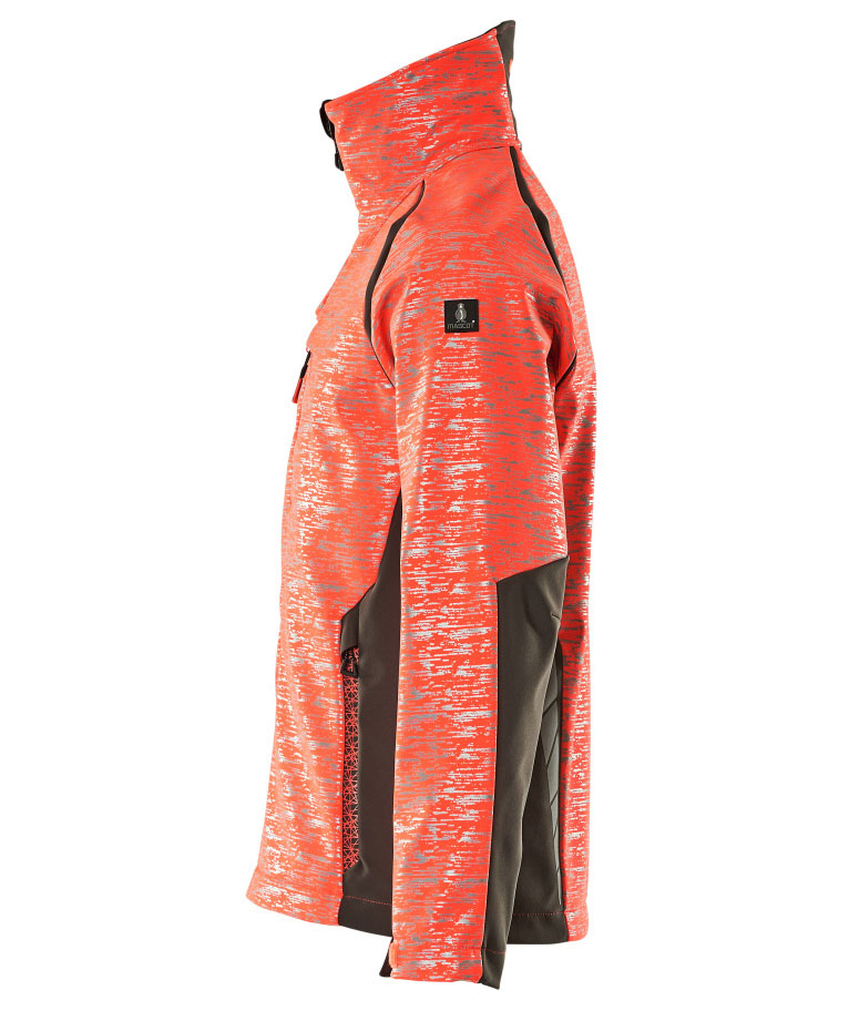 Mascot Accelerate Safe softshelljacka, Varsel r&ouml;d/M&ouml;rk antracit, large image number 3