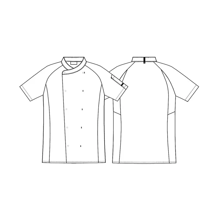 Kentaur short-sleeved  chefs-/server jacket, Black, large image number 2