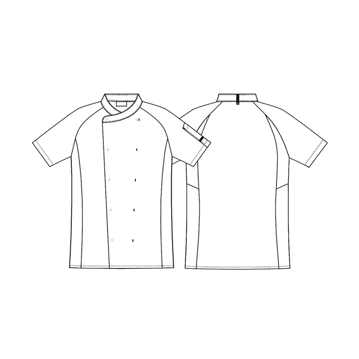 Kentaur short-sleeved  chefs-/server jacket, Black, large image number 2
