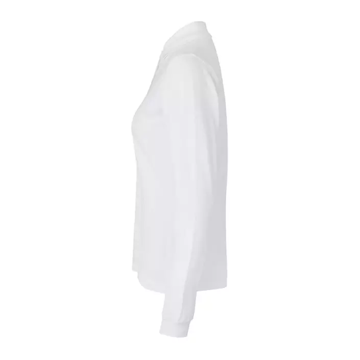 ID Langärmliges Damen Poloshirt mit Stretch, Weiß, large image number 1