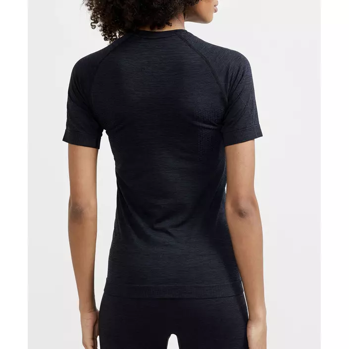 Craft CORE Dry Active Comfort kortærmet dame baselayer trøje, Black, large image number 2