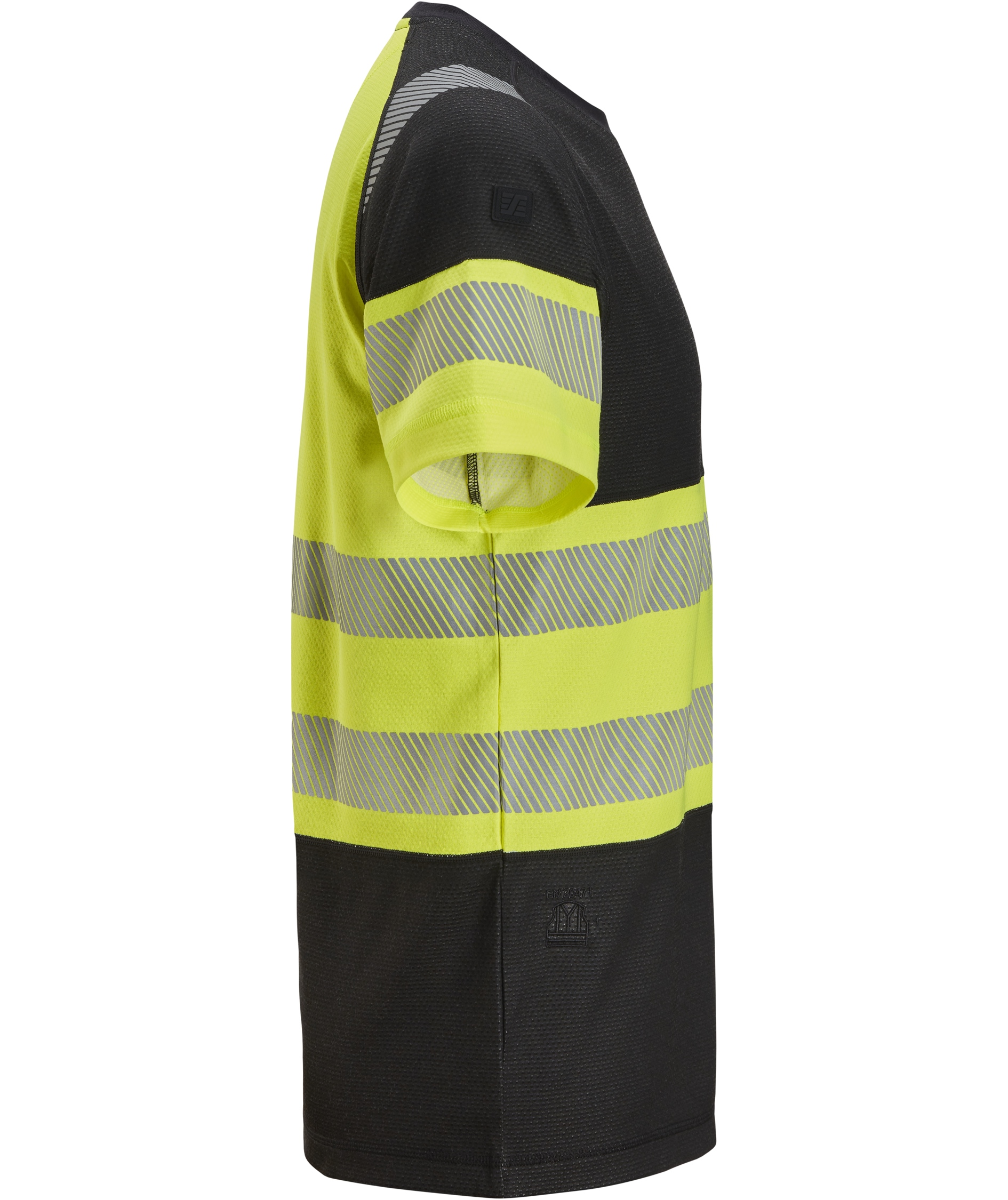 Snickers T-shirt 2538, Black/Hi-Vis Yellow, large image number 4