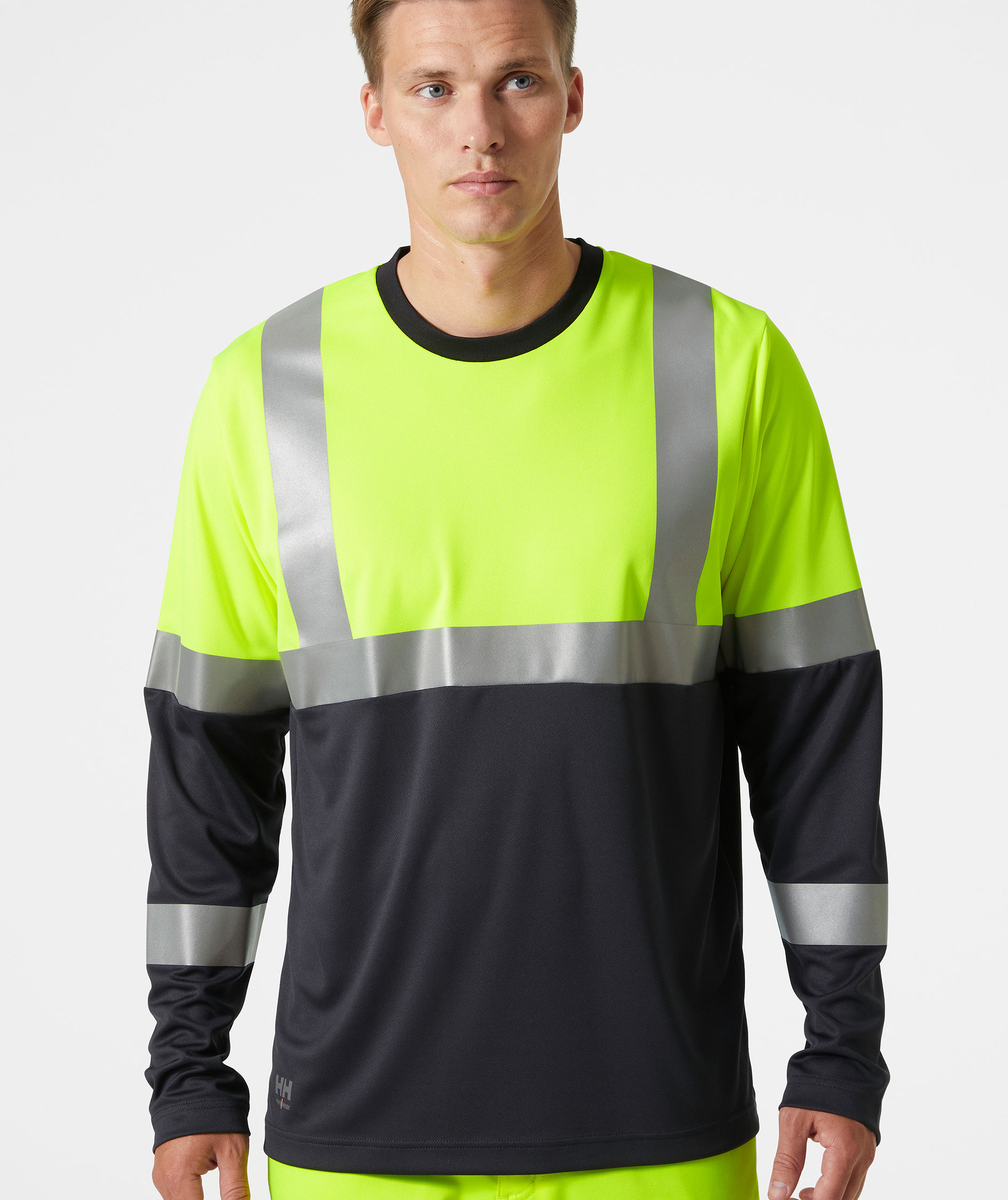 Helly Hansen Addvis long-sleeved T-shirt, Hi-vis yellow/Ebony