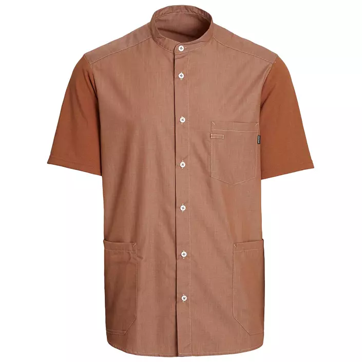 Kentaur kortärmad pique skjorta, Orange Melerad, large image number 0