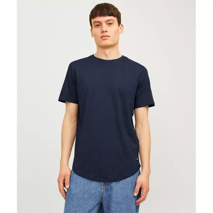 Jack & Jones JACJENS 5-pack T-shirt, White/Black/Navy/Forest, large image number 3