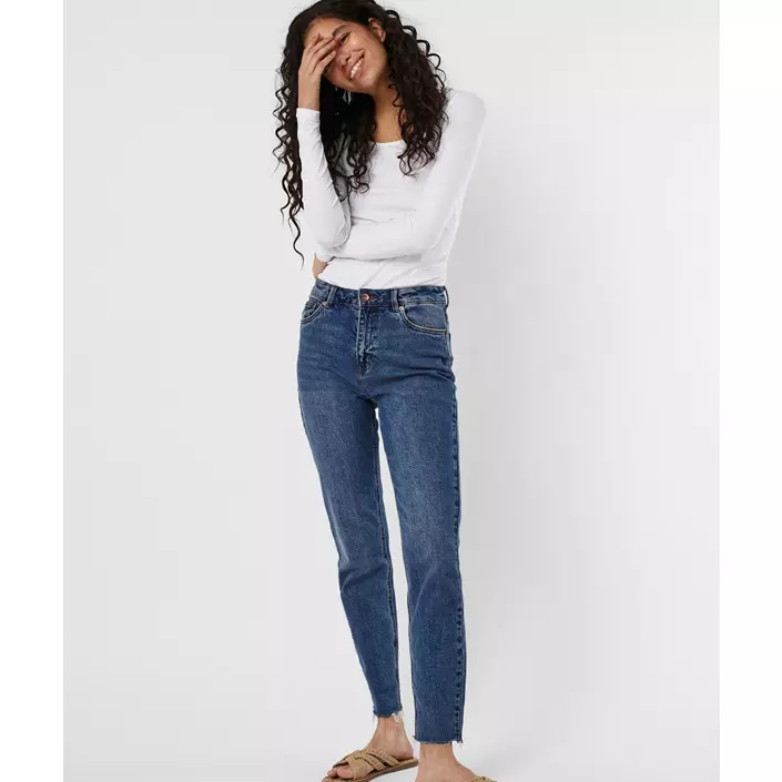 Vero Moda VMMAXI MY SOFT lang langærmet dame T-shirt, Bright White, large image number 4