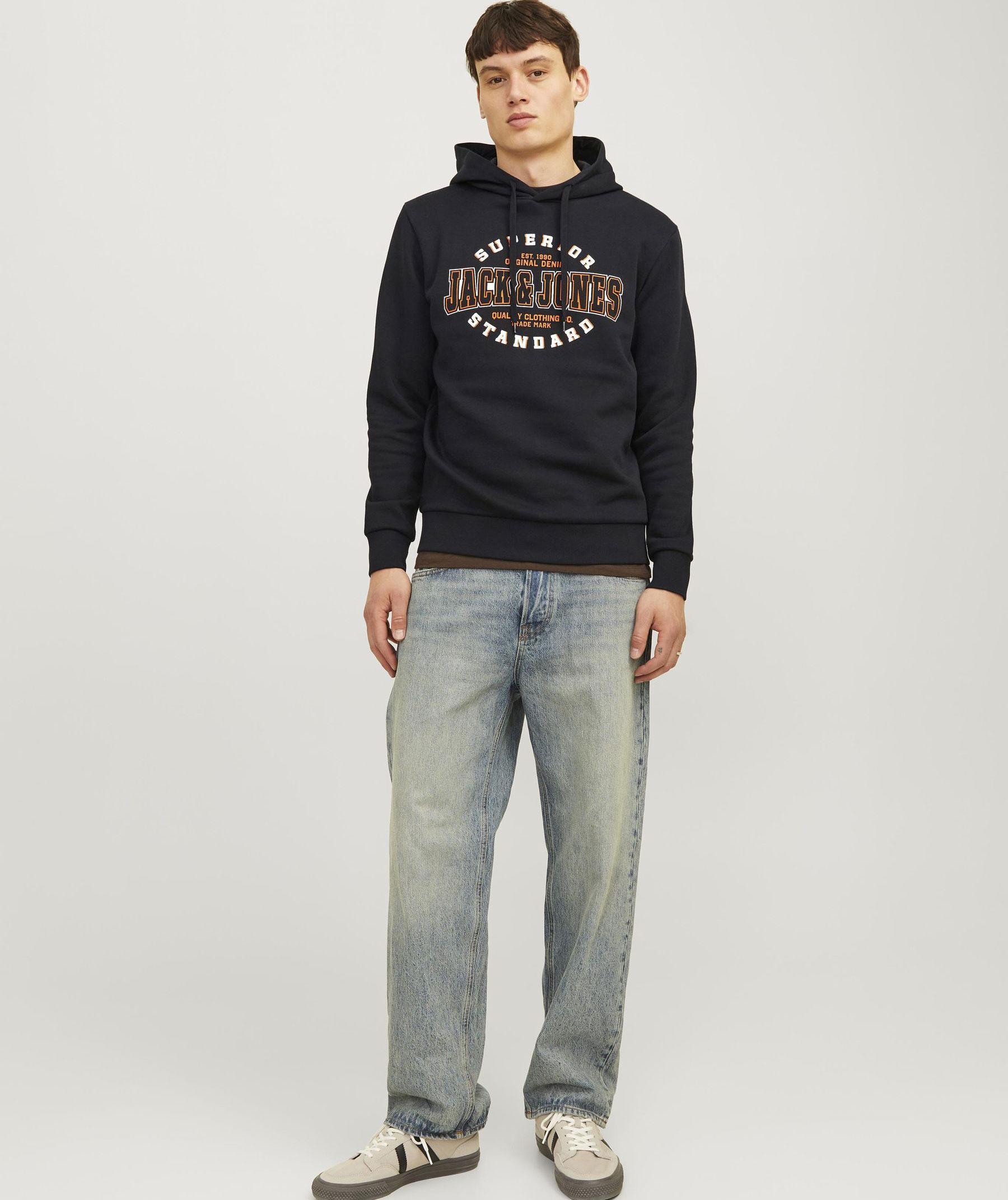 Jack & Jones JJELOGO hoodie, Black, large image number 7