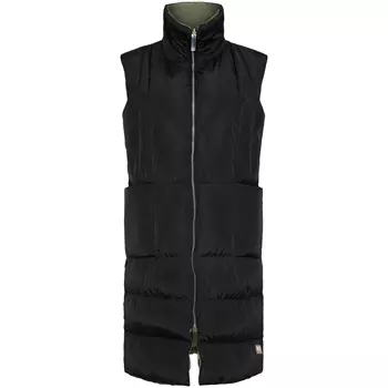 Ticket Woman Kristine Reverse quilted vest, Black/Dusty Olive