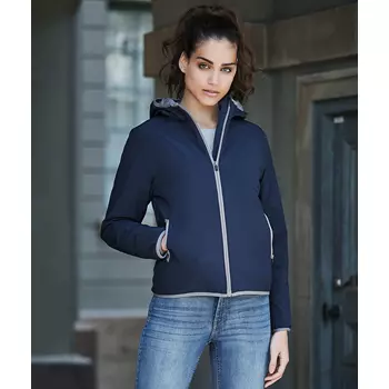 Tee Jays Competition women's softshell jacket, Navy/Light Grey