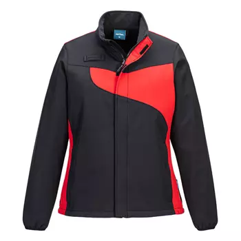 Portwest PW2 women's softshell jacket, Black/Red