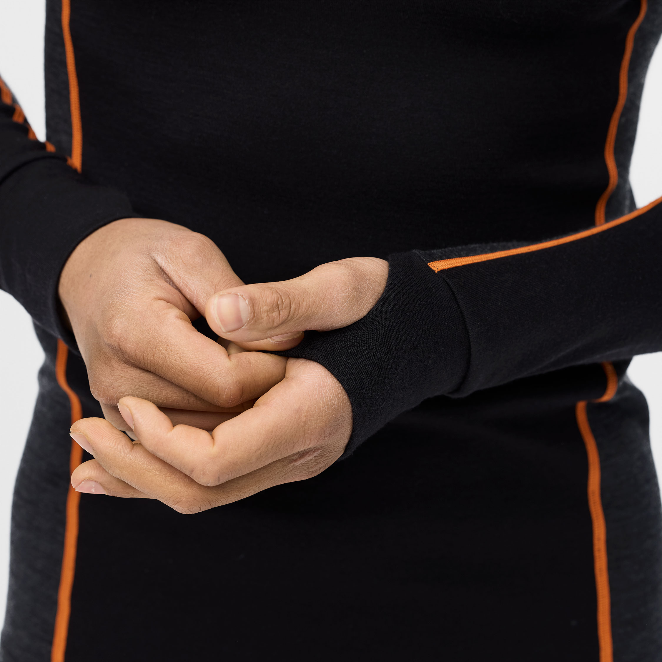 Snickers long-sleeved thermal crewneck with merino wool 9480, Black/Anthracite Melange, large image number 9