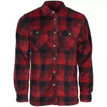 Pinewood Canada fleeceskjorte, Rød/Svart