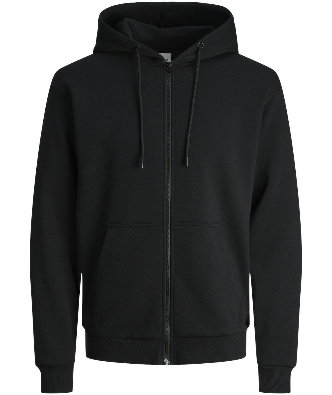 Jack & Jones JJEBRADLEY hoodie with zipper, Black, Black, swatch
