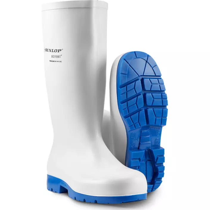 Dunlop Acifort Classic+ safety rubber boots S4, White, large image number 0
