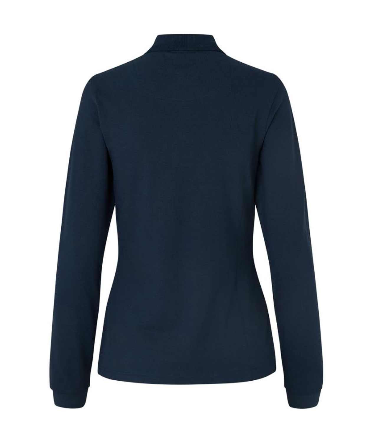 ID long-sleeved women's polo shirt with stretch, Navy, large image number 2