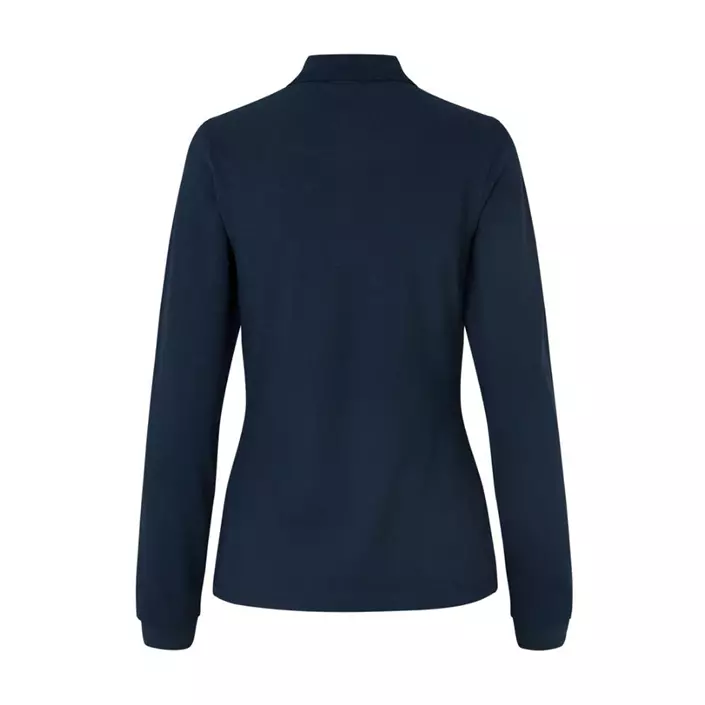 ID long-sleeved women's polo shirt with stretch, Navy, large image number 2