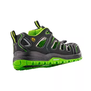 VM Footwear Vancouver sikkerhedssandaler S1P, Sort/Grøn