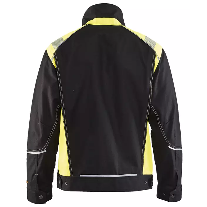 Blåkläder work jacket, Black/Hi-Vis Yellow, large image number 1