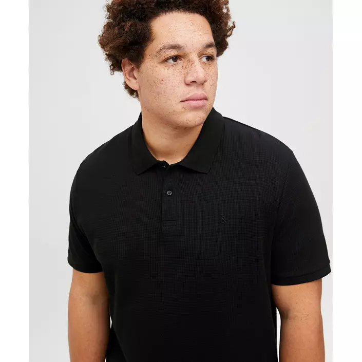 Jack & Jones Plus JJEAUSTIN Polo T-shirt, Black, large image number 3