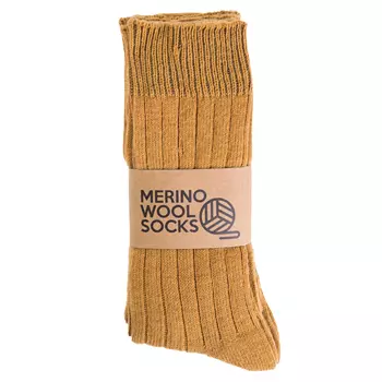 3-pack sokker med merinoull, Mustard