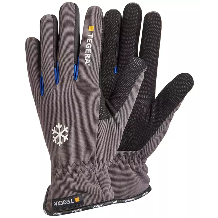 Tegera 417 winter work gloves, Black/Grey/Blue, large image number 0