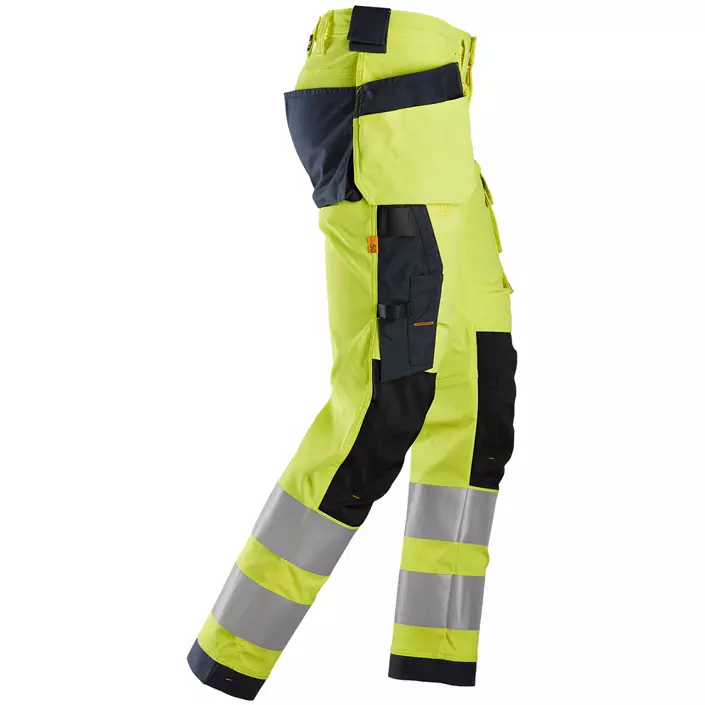 Snickers AllroundWork håndværkerbukser, Hi-Vis Gul/Navy, large image number 3