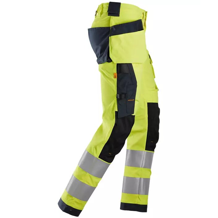 Snickers AllroundWork craftsman trousers 6243, Hi-Vis Yellow/Navy, large image number 3