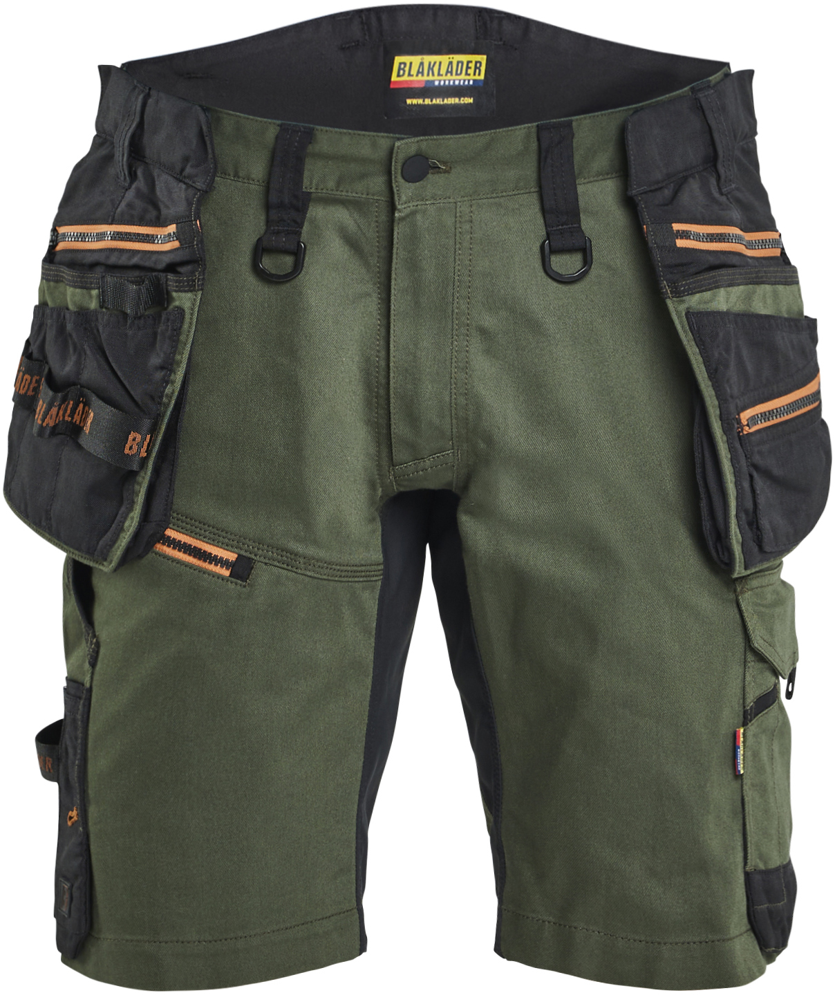 Bl&aring;kl&auml;der Striker craftsman shorts, Forest green/Rust