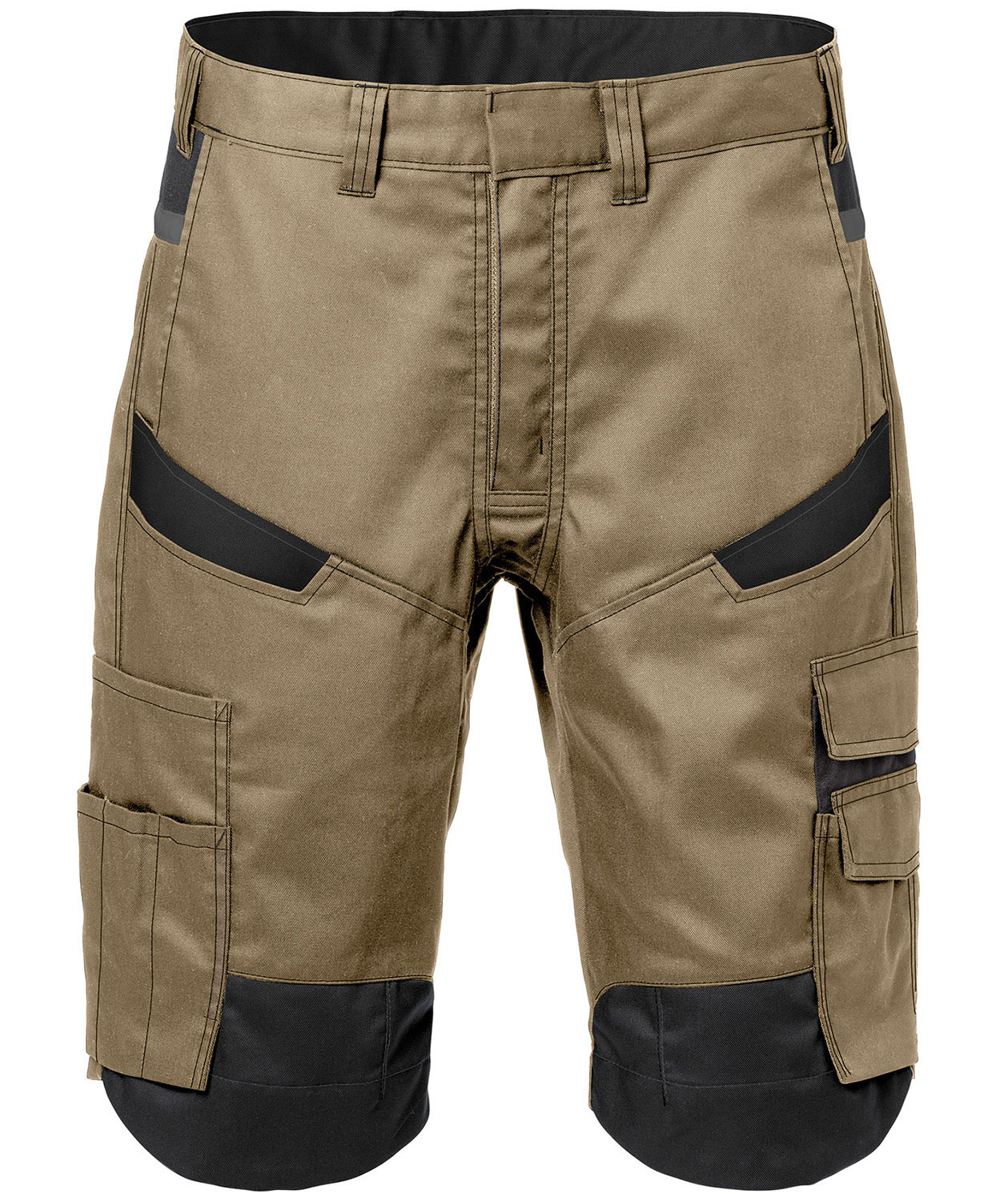 Fristads work shorts 2562, Khaki/Black, large image number 0