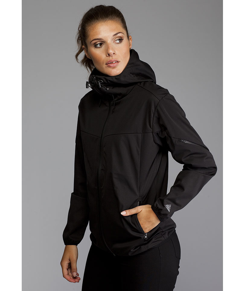Pitch Stone Damen Softshelljacke, Black