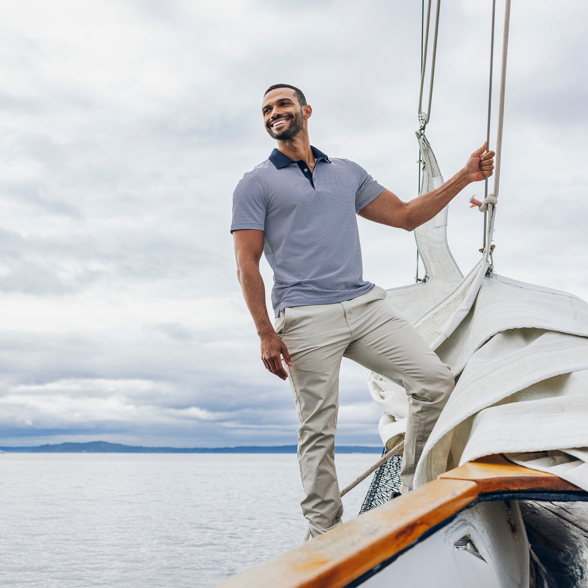 Cutter & Buck Virtue Stripes pik&eacute;tr&ouml;ja, Dark navy, large image number 5