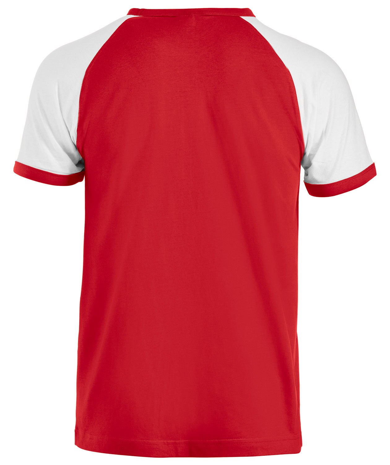 Clique Raglan T-shirt, Red/White, large image number 2