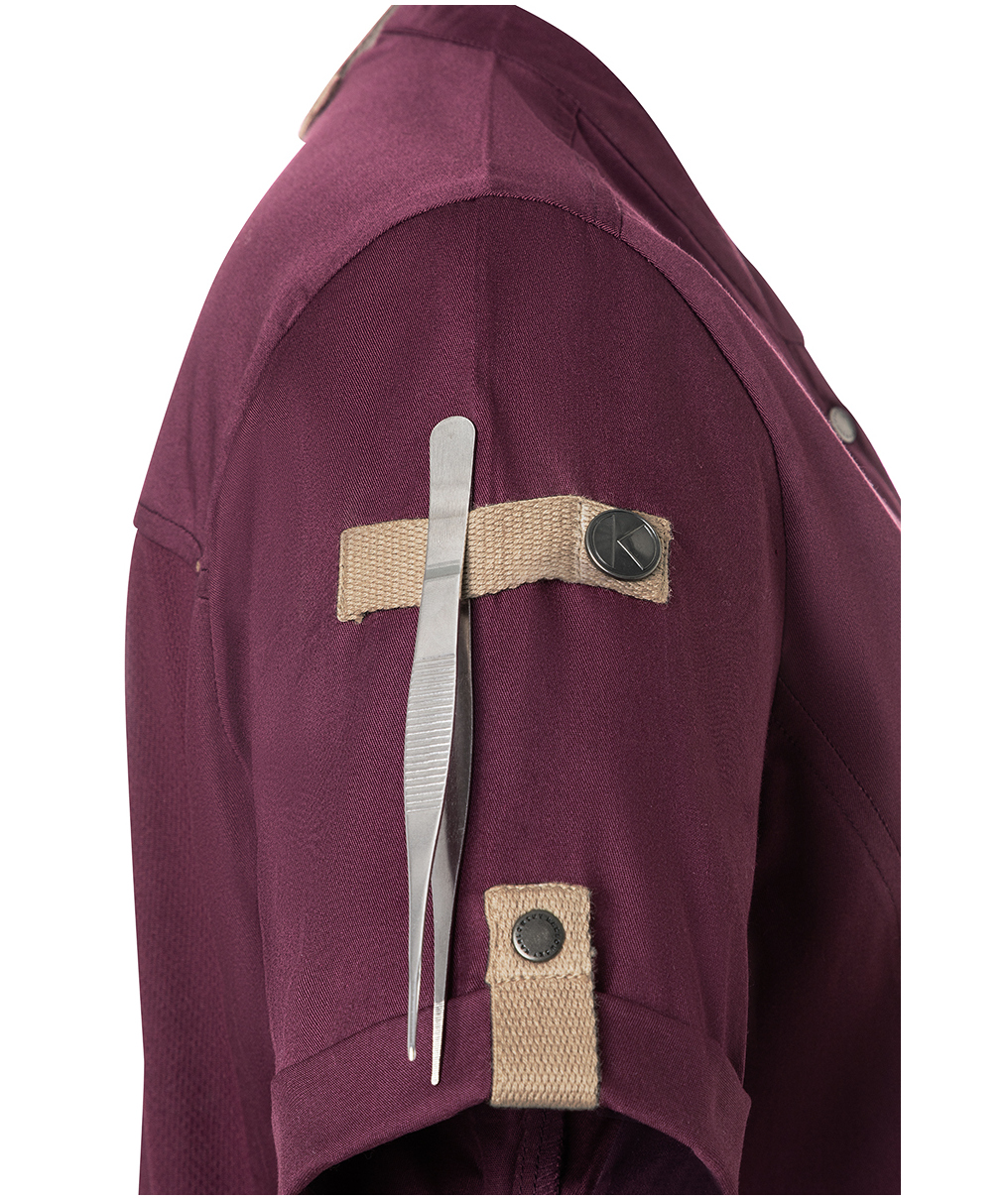 Karlowsky Green-Generation kort&auml;rmad kockjacka dam, Aubergine, large image number 7