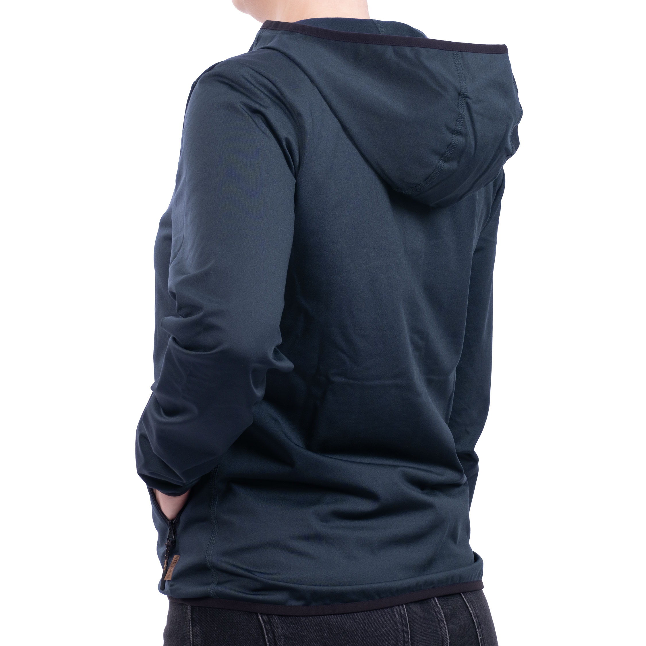 Westborn hoodie med dragkedja dam, Midnight Blue, large image number 4