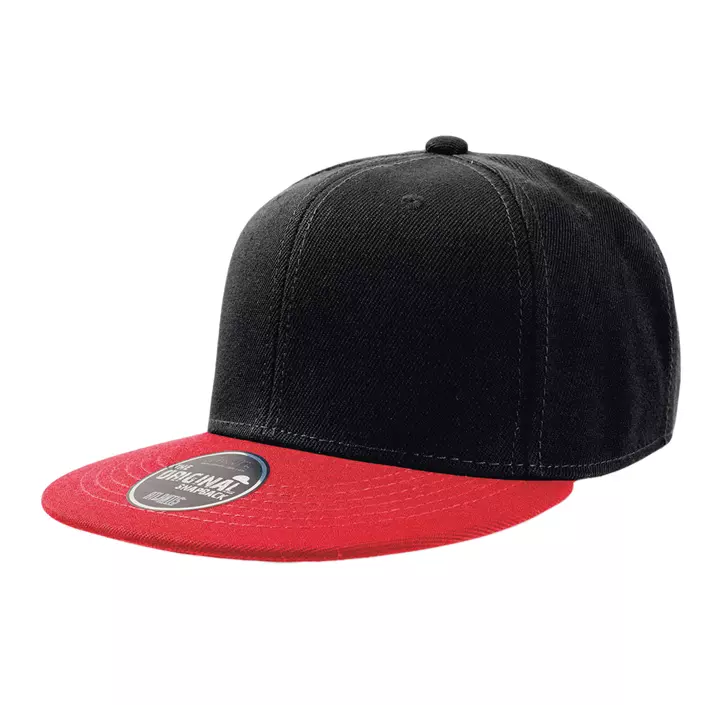 Atlantis Snap Back flat cap, Black/Red, Black/Red, large image number 0
