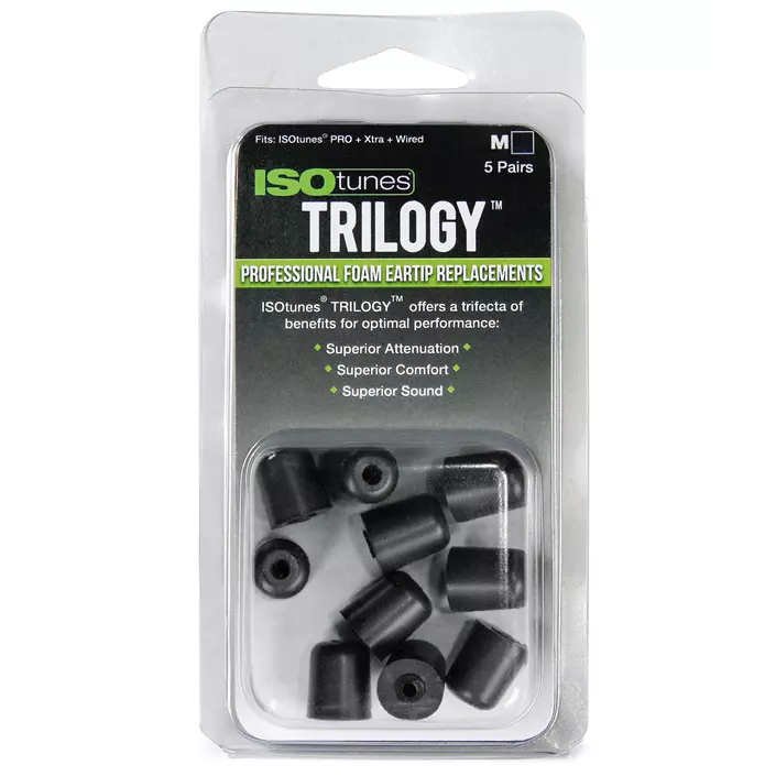 ISOtunes Trilogy™ 5-pak ørepropper til høreværn, Sort, large image number 0