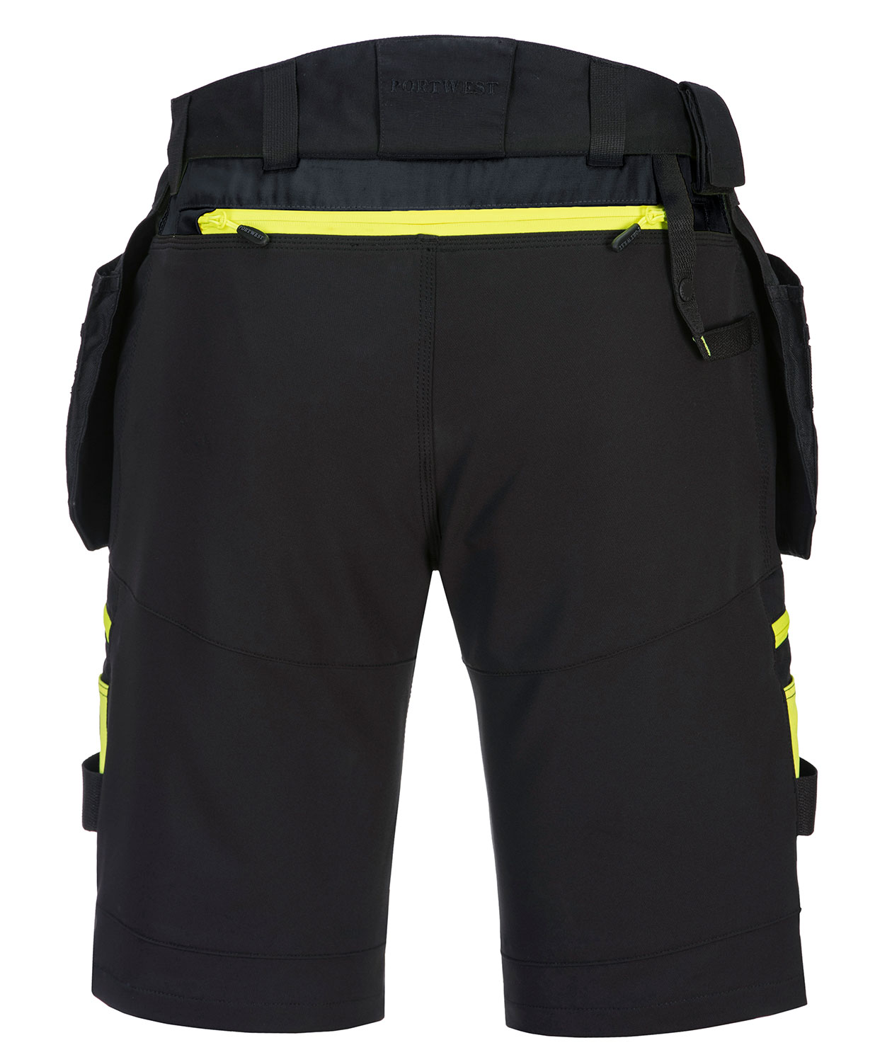 Portwest DX4 h&aring;ndverkershorts full stretch, Svart, Svart, large image number 1