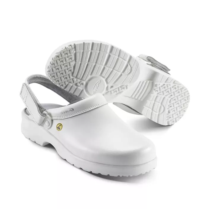 Sika Fusion clogs with heel strap OB, White, large image number 0