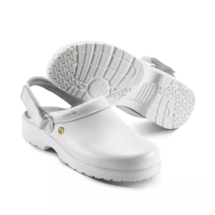 Sika Fusion clogs with heel strap OB, White, large image number 0