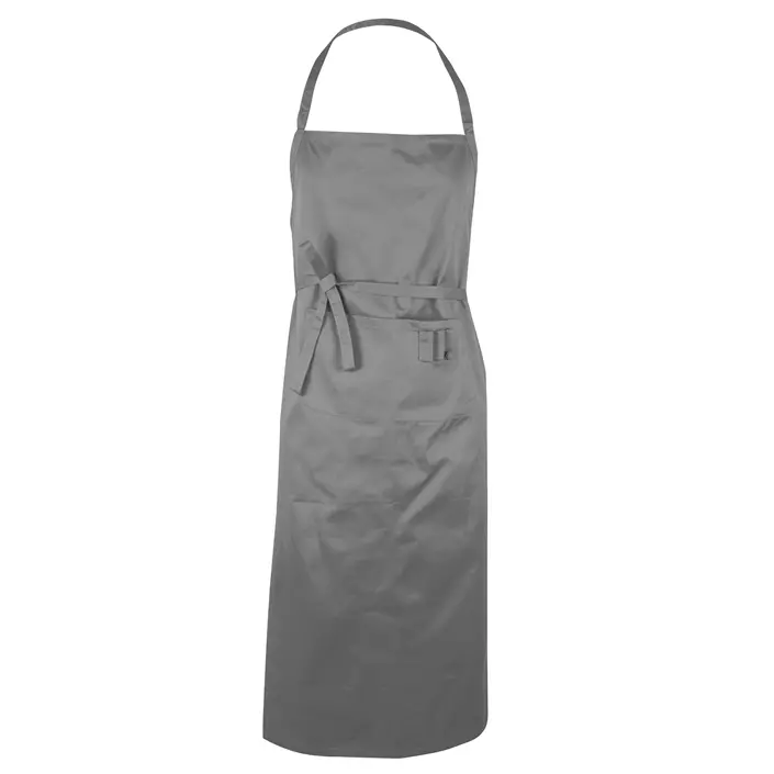 Momenti Prato bib apron with pockets, Grey, Grey, large image number 0