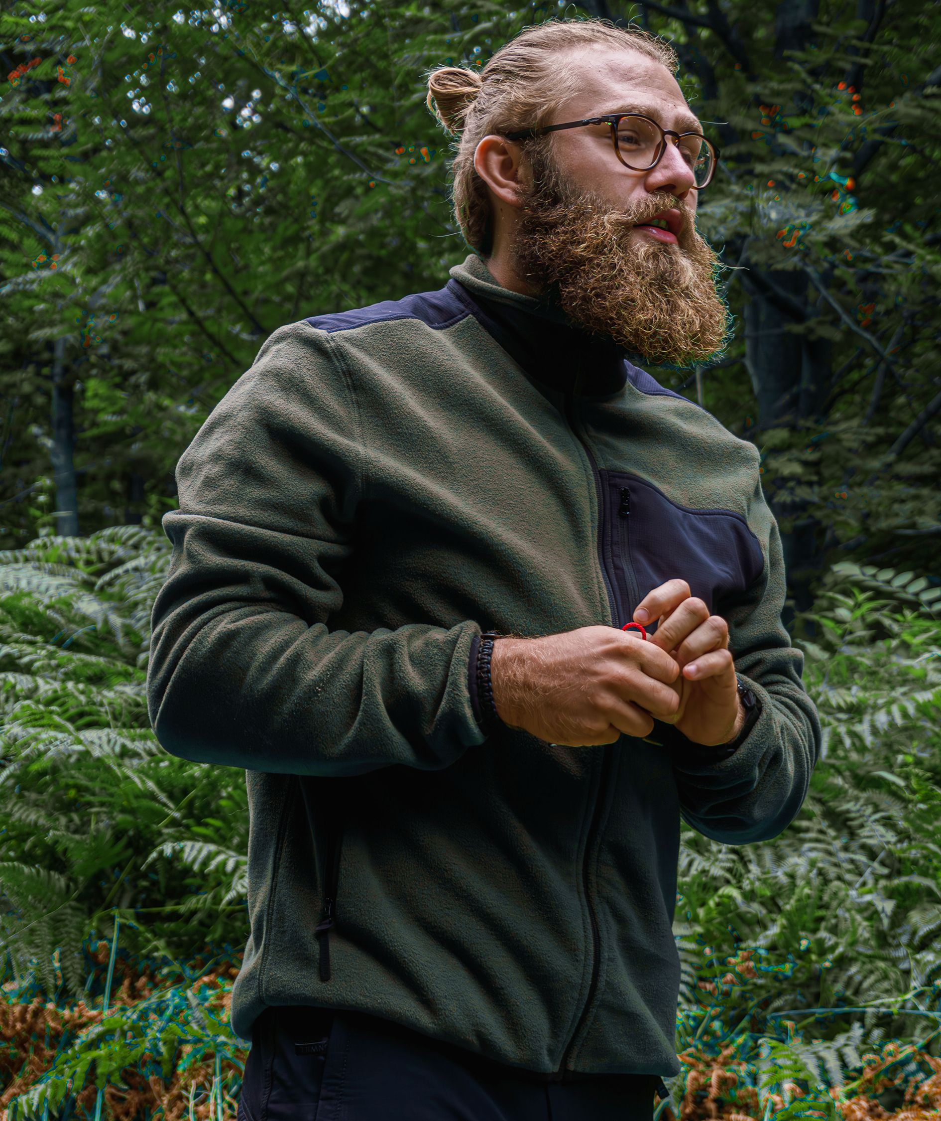 Westborn microfleece jacka, Dusty Olive