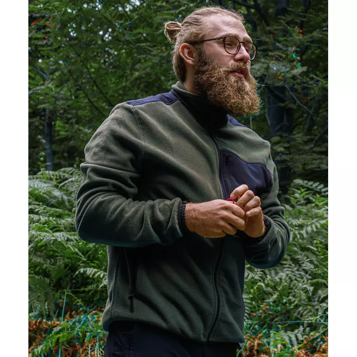 Westborn microfleece jakke, Dusty Olive, large image number 1