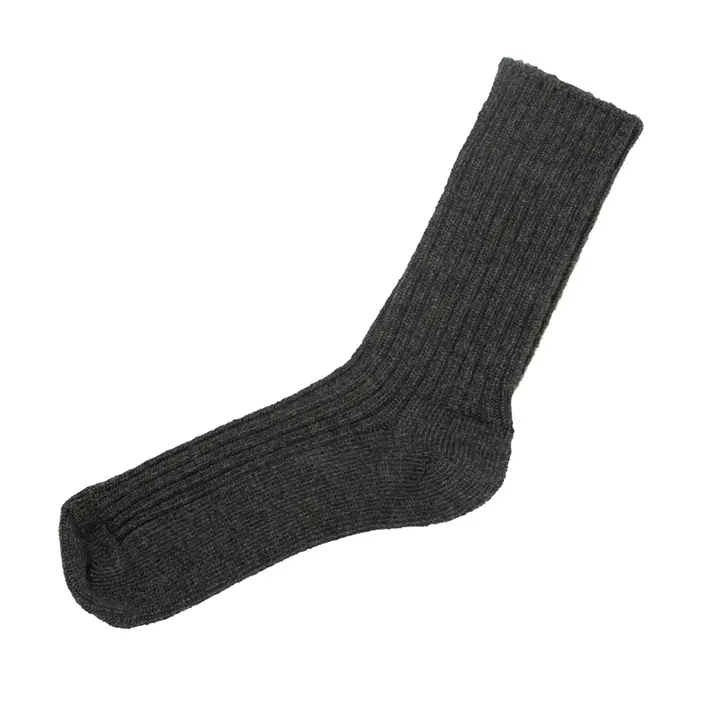 Joha Wolle Socken, Dark Grey Melange, large image number 0